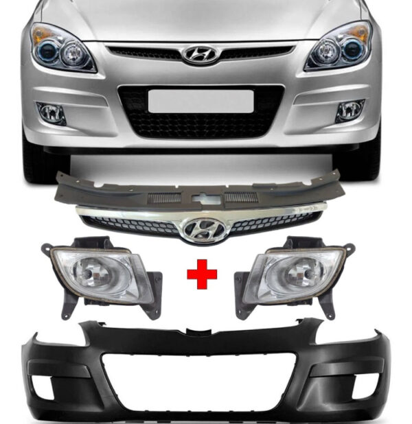 Para-choque Com Grade E Milhas I30 2009 2011 2012 Novo